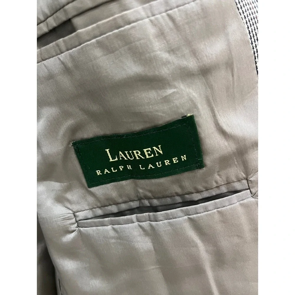 Lauren Ralph Lauren‎ Blazer Mens 42R Grey Silk Wool Sport Coat Made in Canada